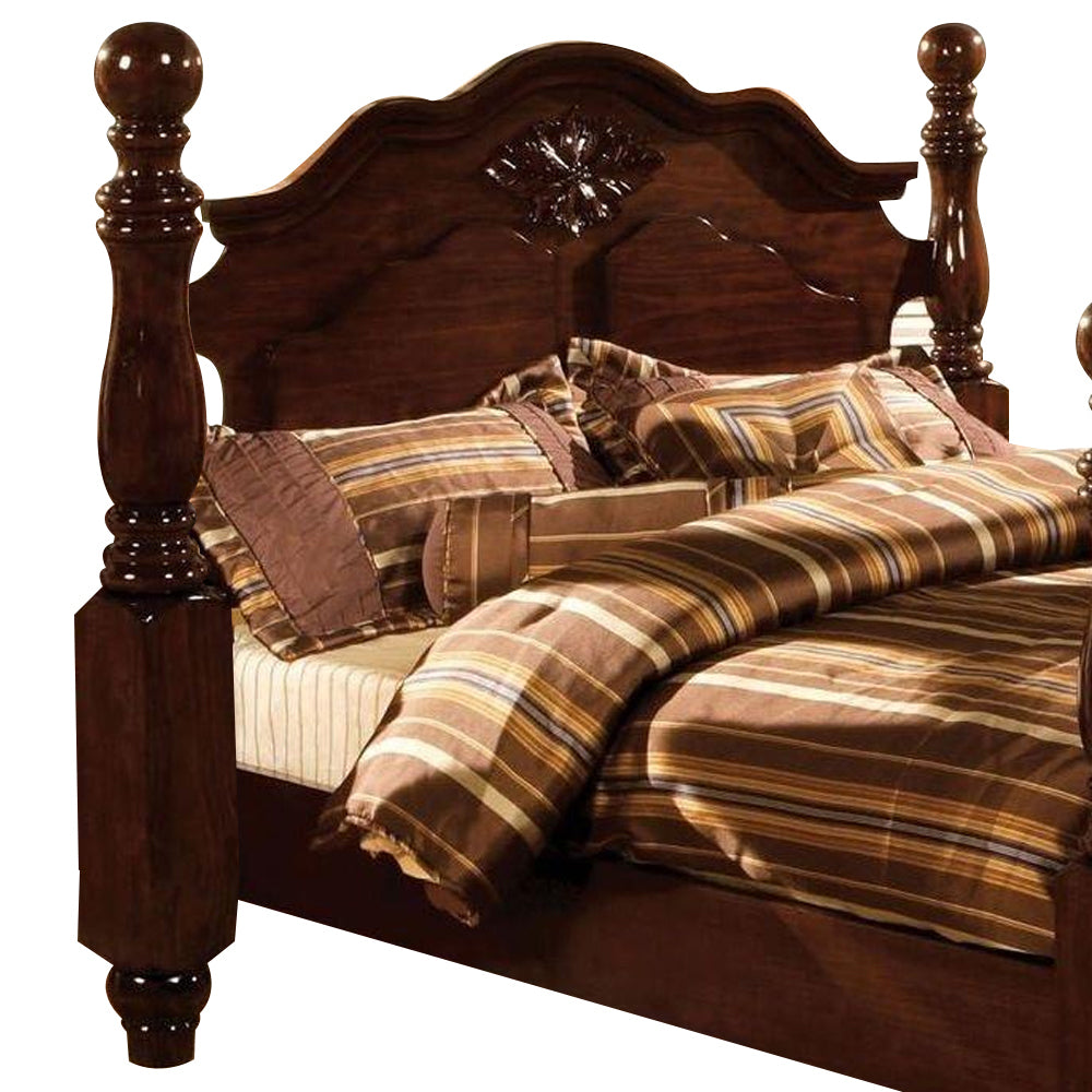 Tuscan II Cal.King Bed Glossy Dark Pine