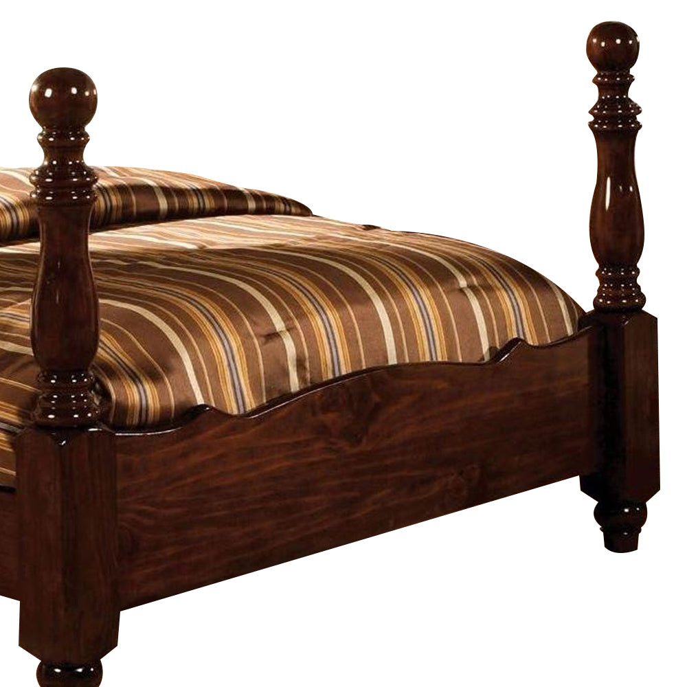 Tuscan II Cal.King Bed Glossy Dark Pine