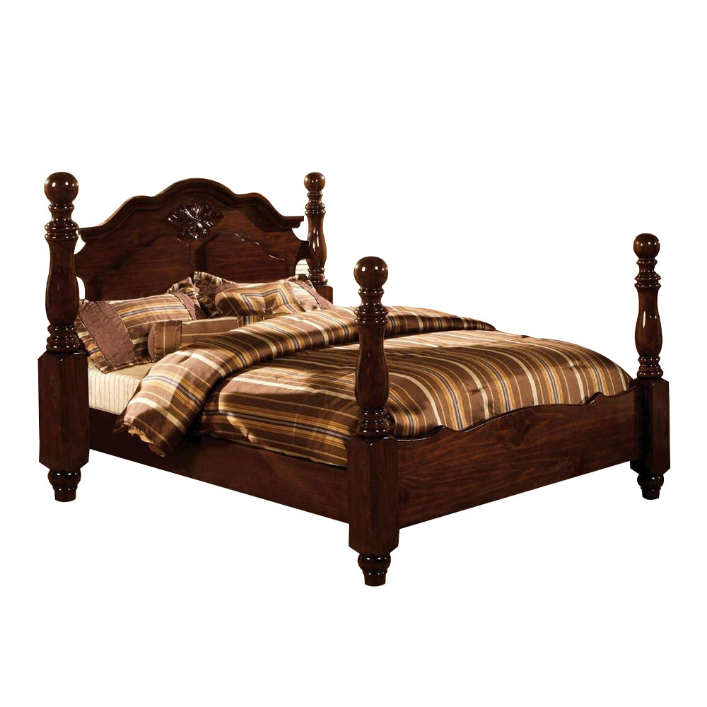 Tuscan II Cal.King Bed Glossy Dark Pine