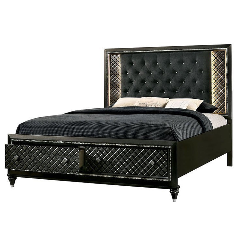 Demetria 4 Pc. Queen Bedroom Set Metallic Gray