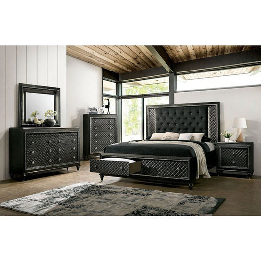 Demetria 4 Pc. Queen Bedroom Set Metallic Gray