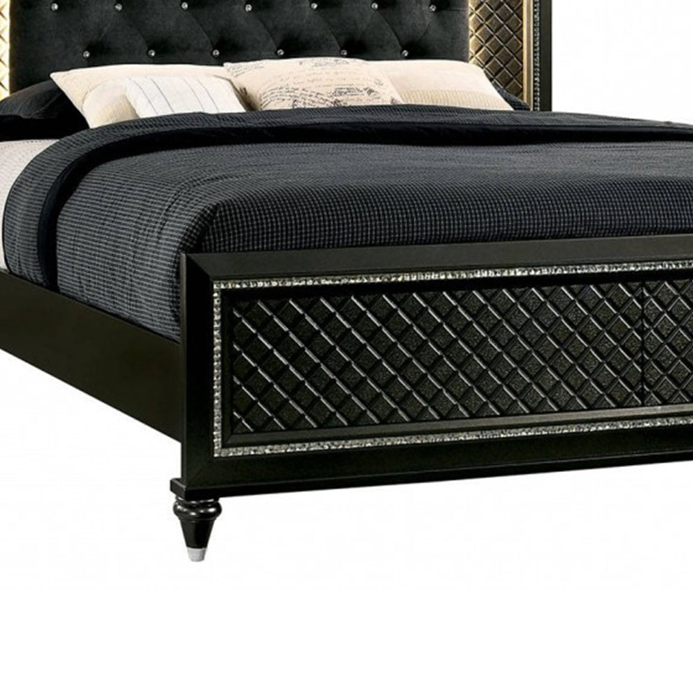 Demetria E.King Bed Metallic Gray