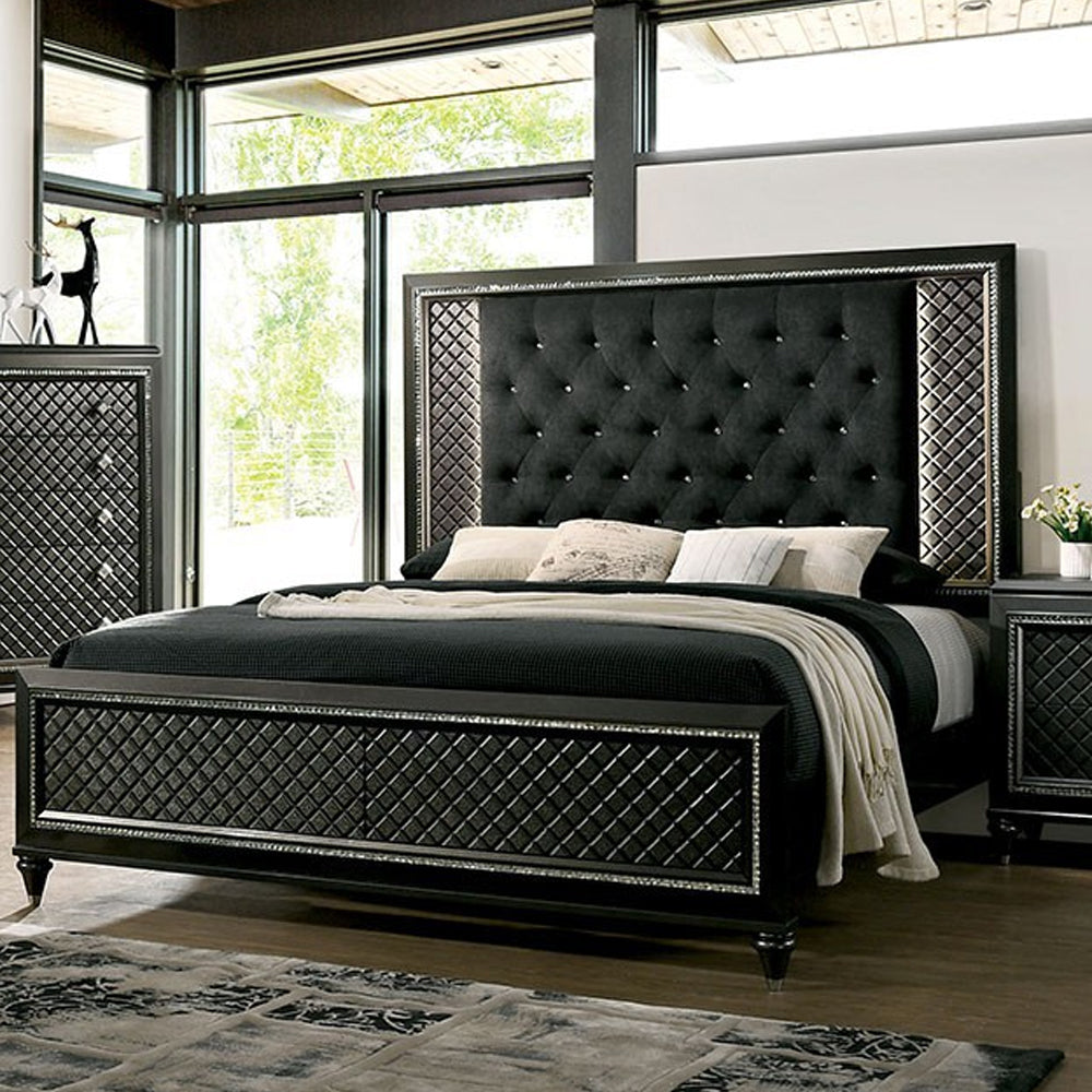 Demetria 4 Pc. Queen Bedroom Set Metallic Gray