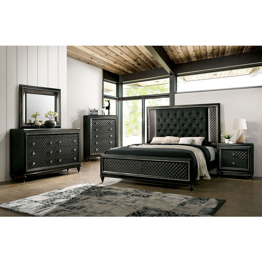 Demetria 4 Pc. Queen Bedroom Set Metallic Gray