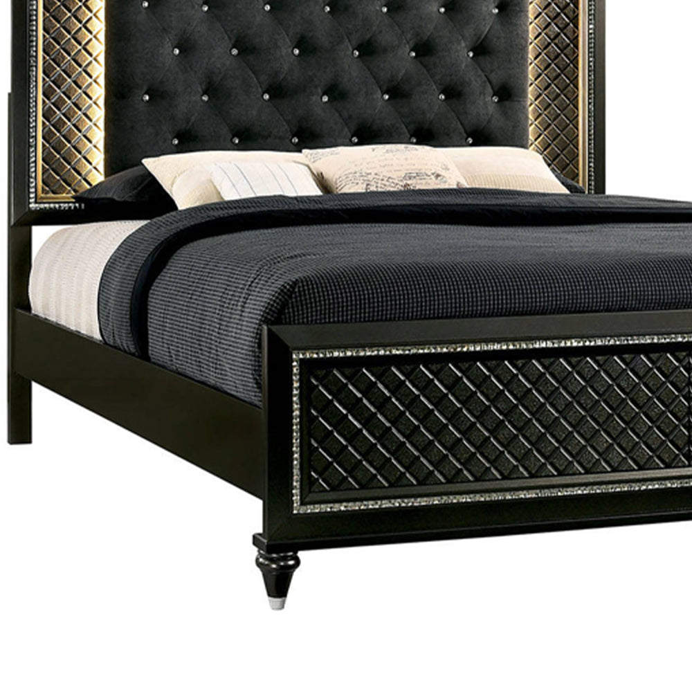 Demetria Queen Bed Metallic Gray