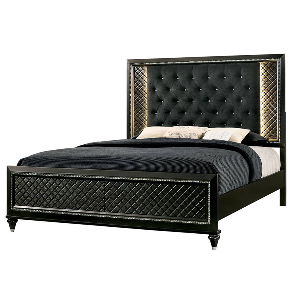 Demetria Queen Bed Metallic Gray