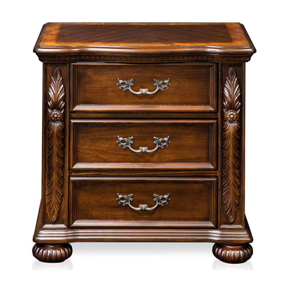 ARTHUR Night Stand in Brown Cherry finish