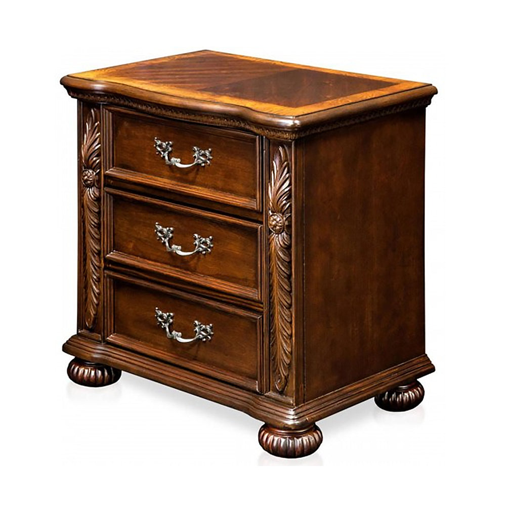 ARTHUR Night Stand in Brown Cherry finish