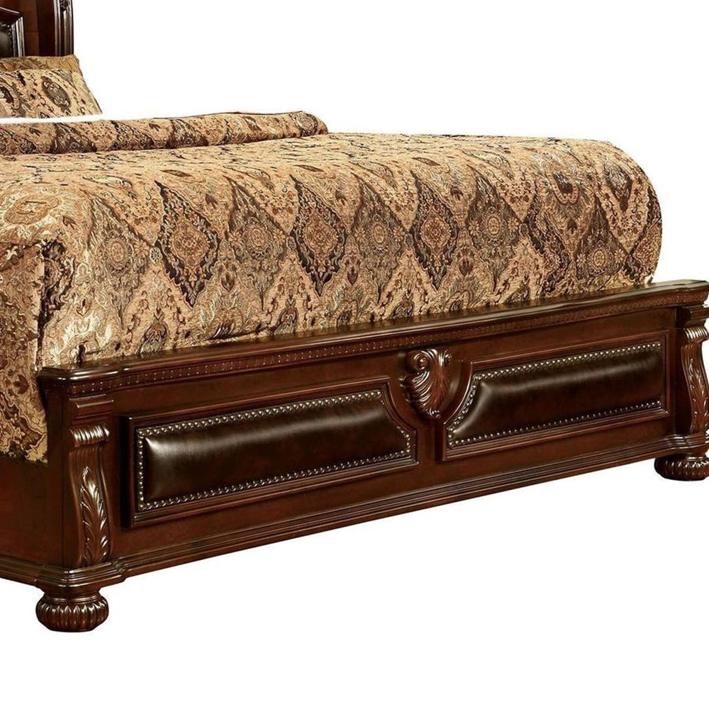 Flandreau E.King Bed Brown Cherry/Espresso