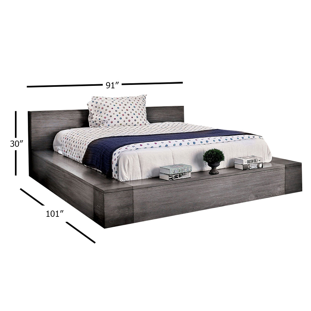 Janeiro Cal.King Bed Gray