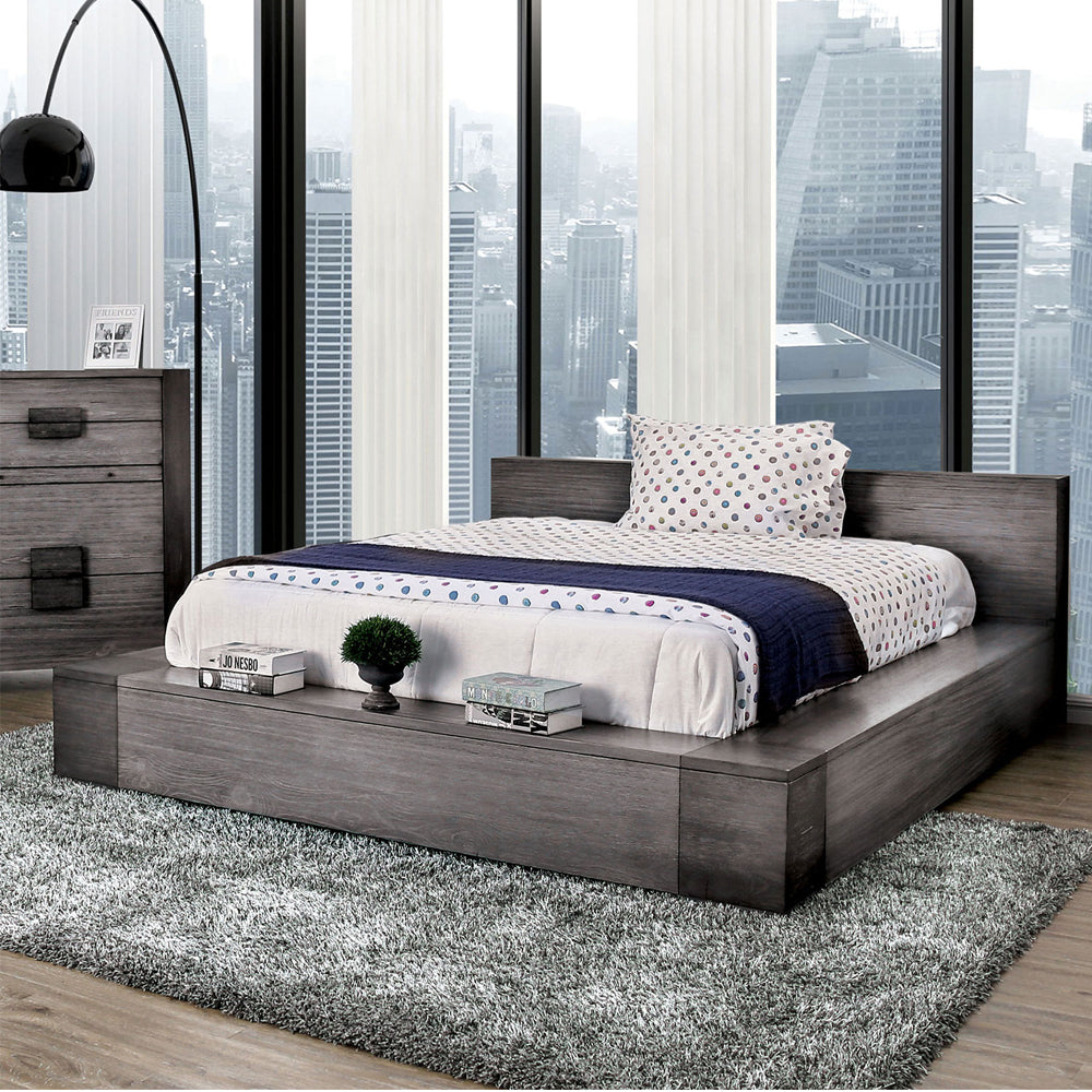 Janeiro Cal.King Bed Gray