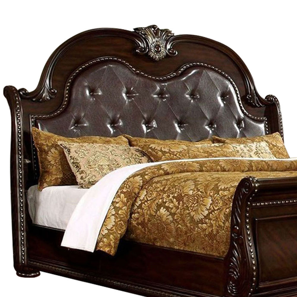 Fromberg Queen Bed Brown Cherry