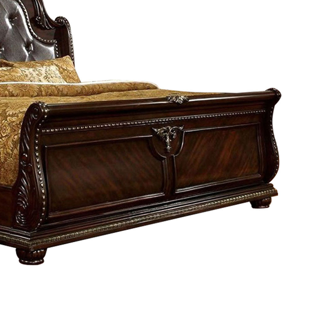 Fromberg Queen Bed Brown Cherry