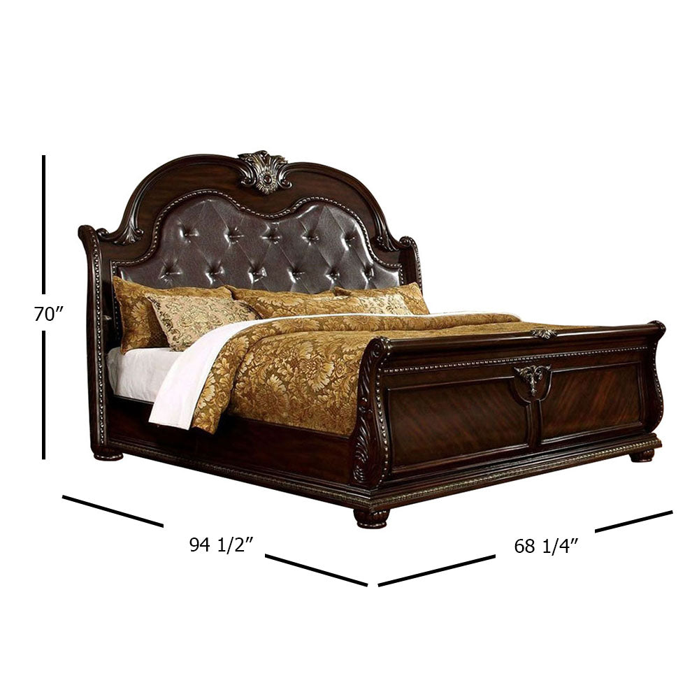 Fromberg Queen Bed Brown Cherry