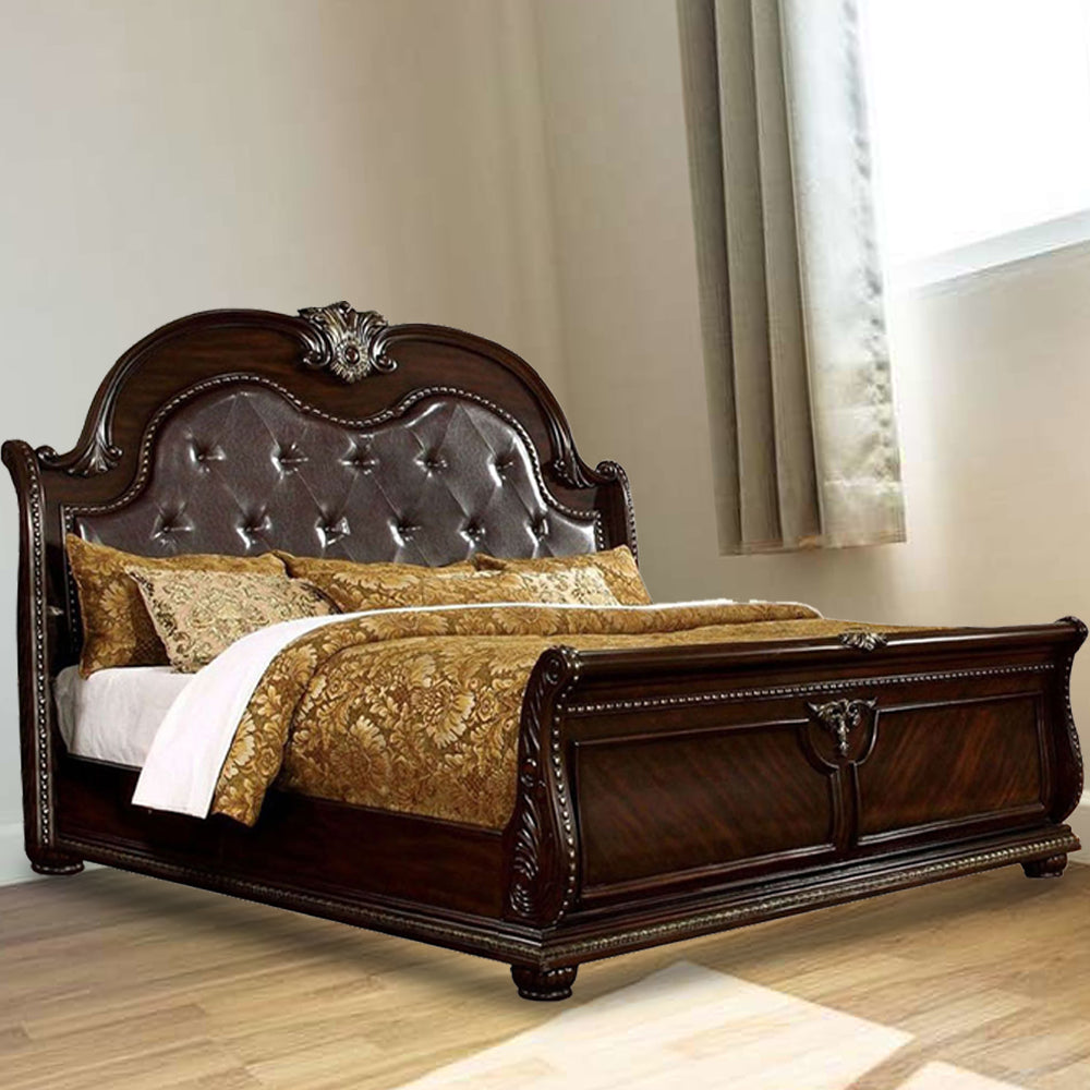 Fromberg Queen Bed Brown Cherry