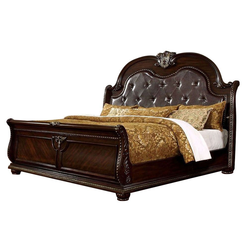 Fromberg Queen Bed Brown Cherry