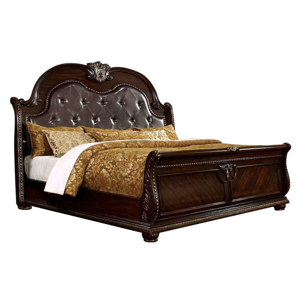 Fromberg Queen Bed Brown Cherry