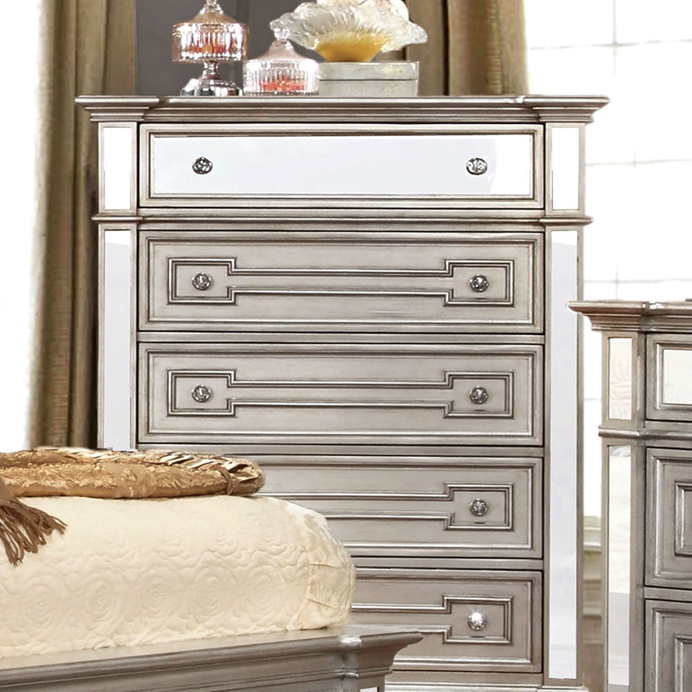 Salamanca I Chest in Silver Finish