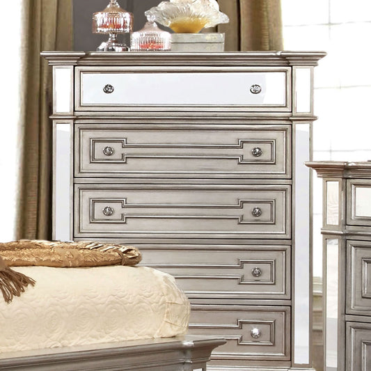 Salamanca I Chest in Silver Finish