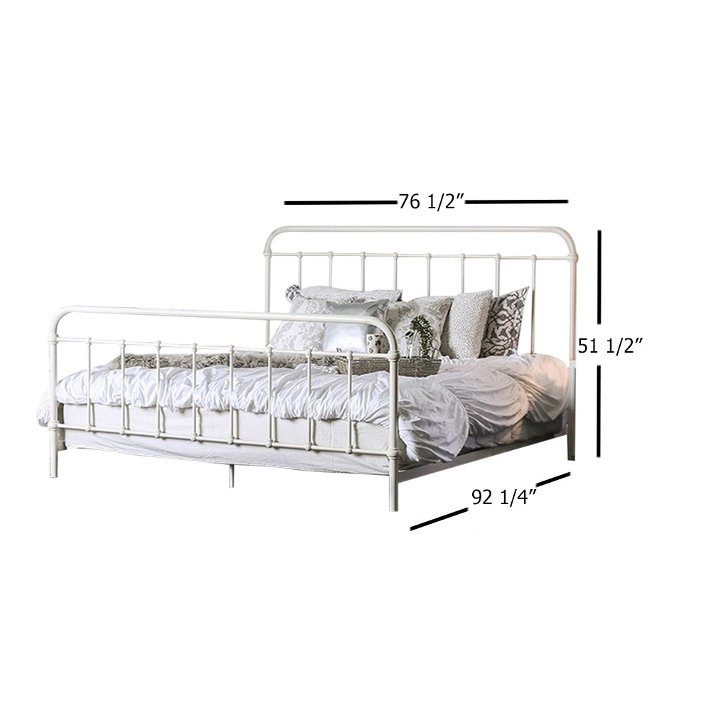 IRIA Cal.King Bed in Vintage White Finish