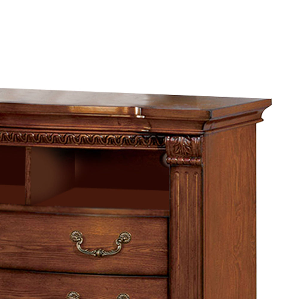 Bellagrand Media Chest in Antique Tobacco Oak finish