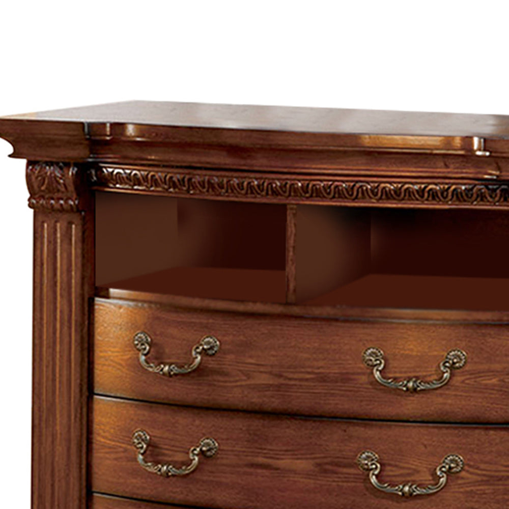 Bellagrand Media Chest in Antique Tobacco Oak finish