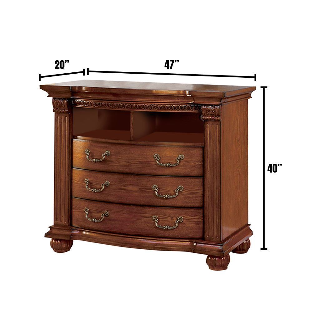 Bellagrand Media Chest in Antique Tobacco Oak finish