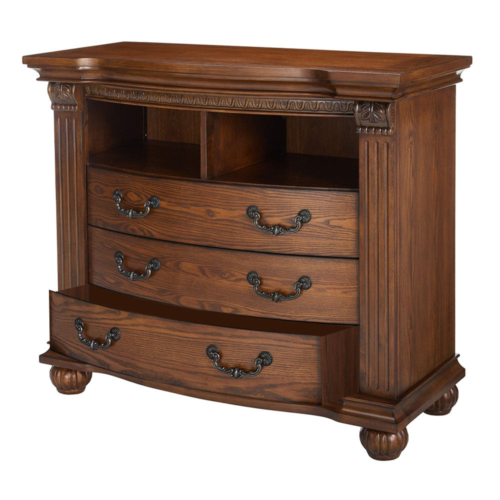 Bellagrand Media Chest in Antique Tobacco Oak finish