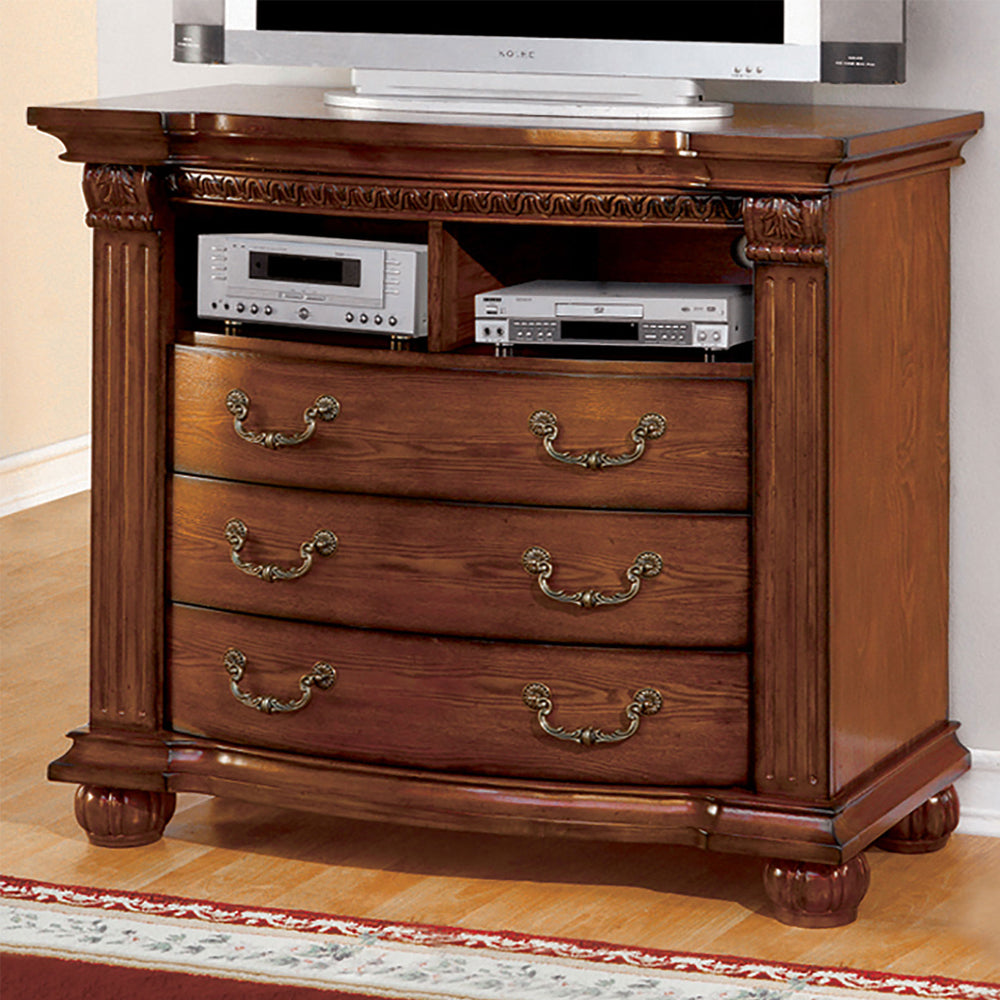 Bellagrand Media Chest in Antique Tobacco Oak finish