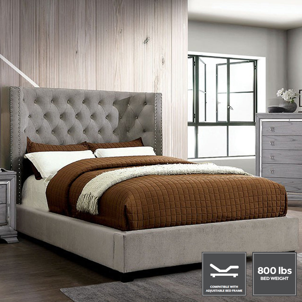 Cayla Queen Bed Gray