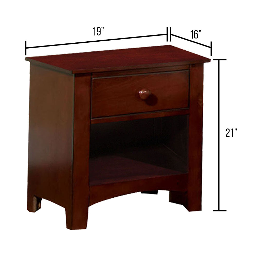 Cara Night Stand in Cherry finish