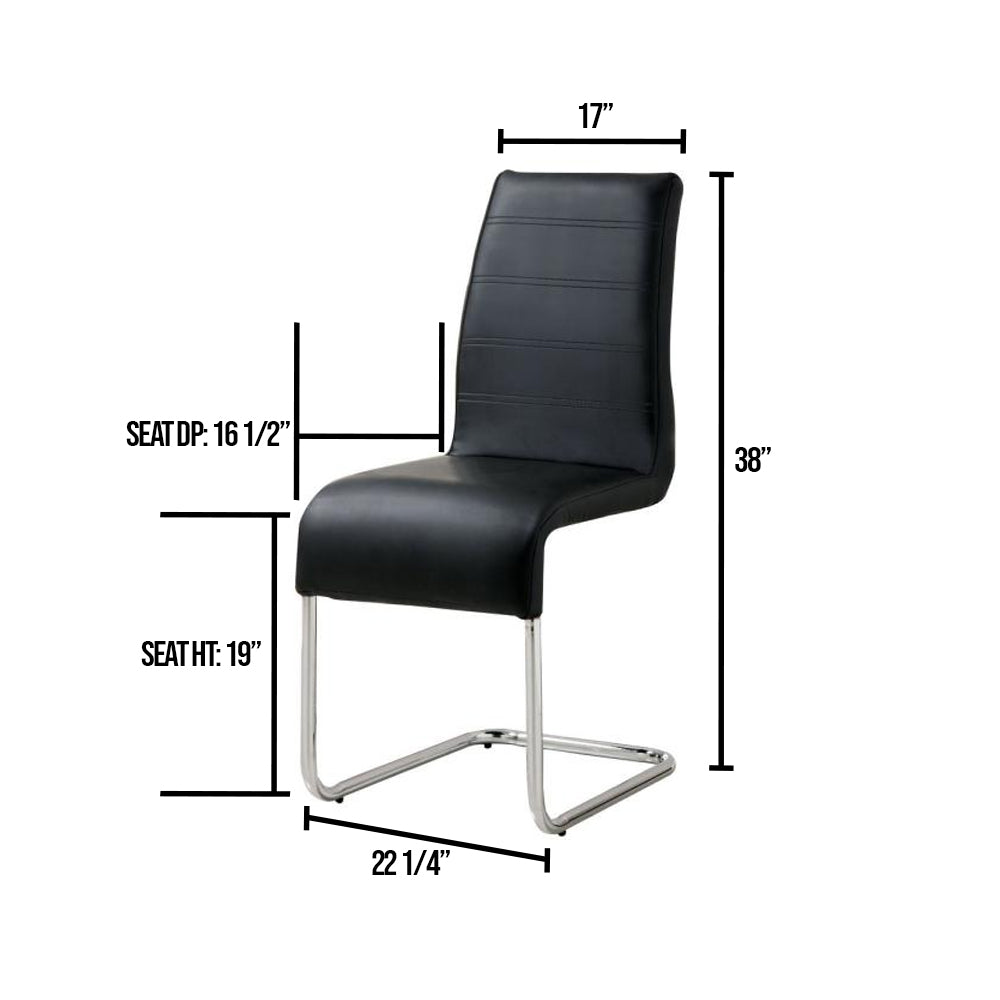 Mauna Side Chair in Black finish