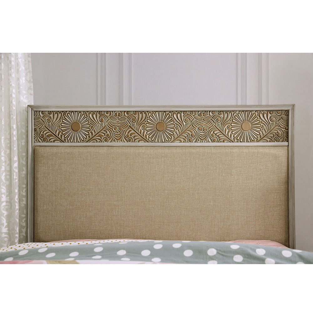 Jakarta Cal.King Bed Antique White/Beige