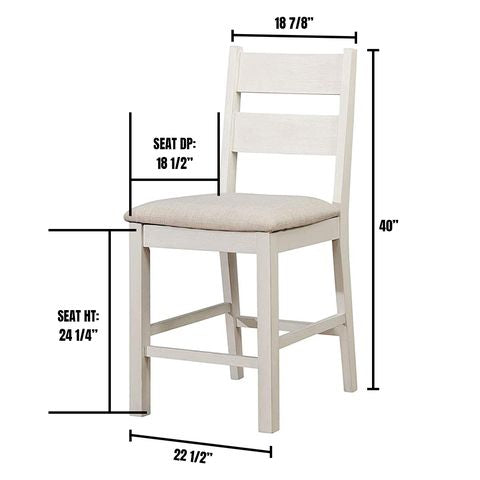 Glenfield Counter Ht. Chair (2/CTN) in Weathered White/White Finish