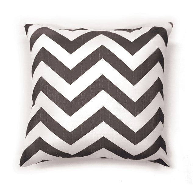 Zoe 18" X 18" Pillow, Gray Chevron (2/CTN) Gray