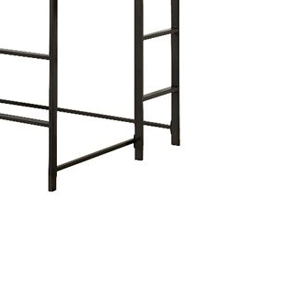 Sherman Full Bed w/ Workstation in Silver/Gun Metal finish