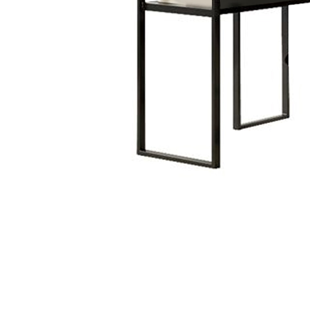 Sherman Full Bed w/ Workstation in Silver/Gun Metal finish