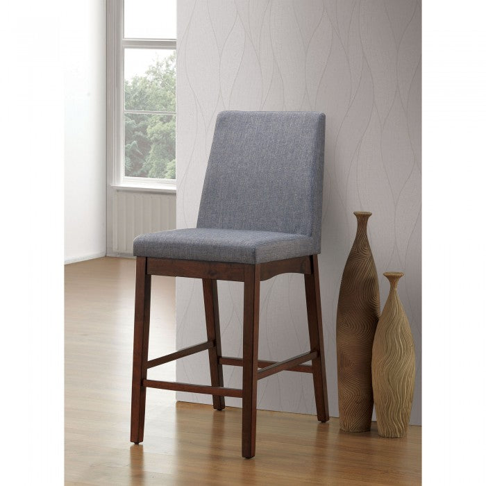 Marten Counter Ht. Chair (2/CTN) in Brown Cherry/Gray Finish