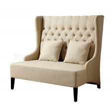 LAVRE Love Seat w/ 2 Pillows Ivory