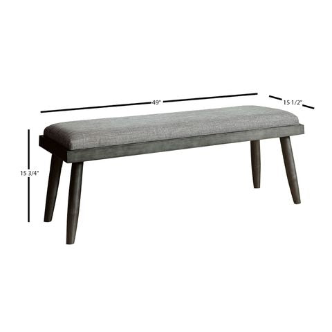 Vilhelm I Bench in Gray Finish