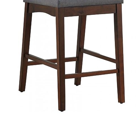 Marten Counter Ht. Chair (2/CTN) in Brown Cherry/Gray Finish